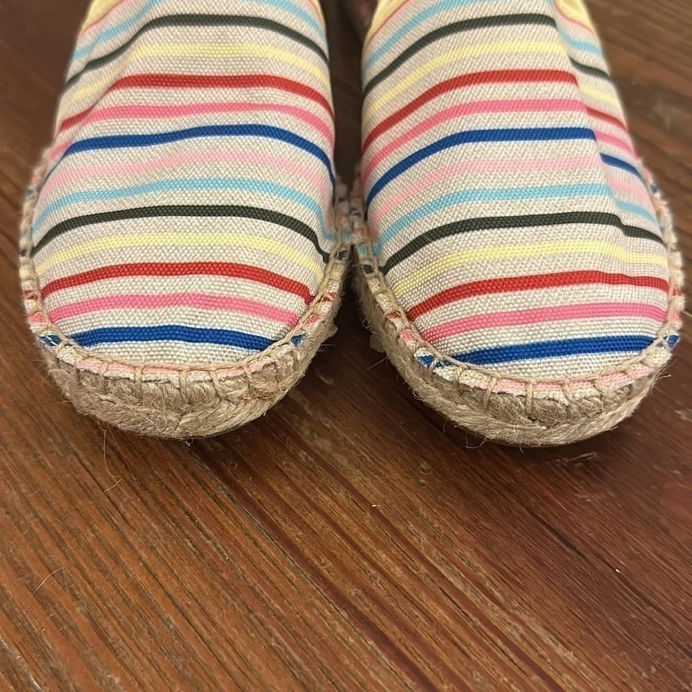 NEW Talbots Multi Horizons Izzy Slip-on Striped Canvas Espadrilles Sz 7.5 Preppy